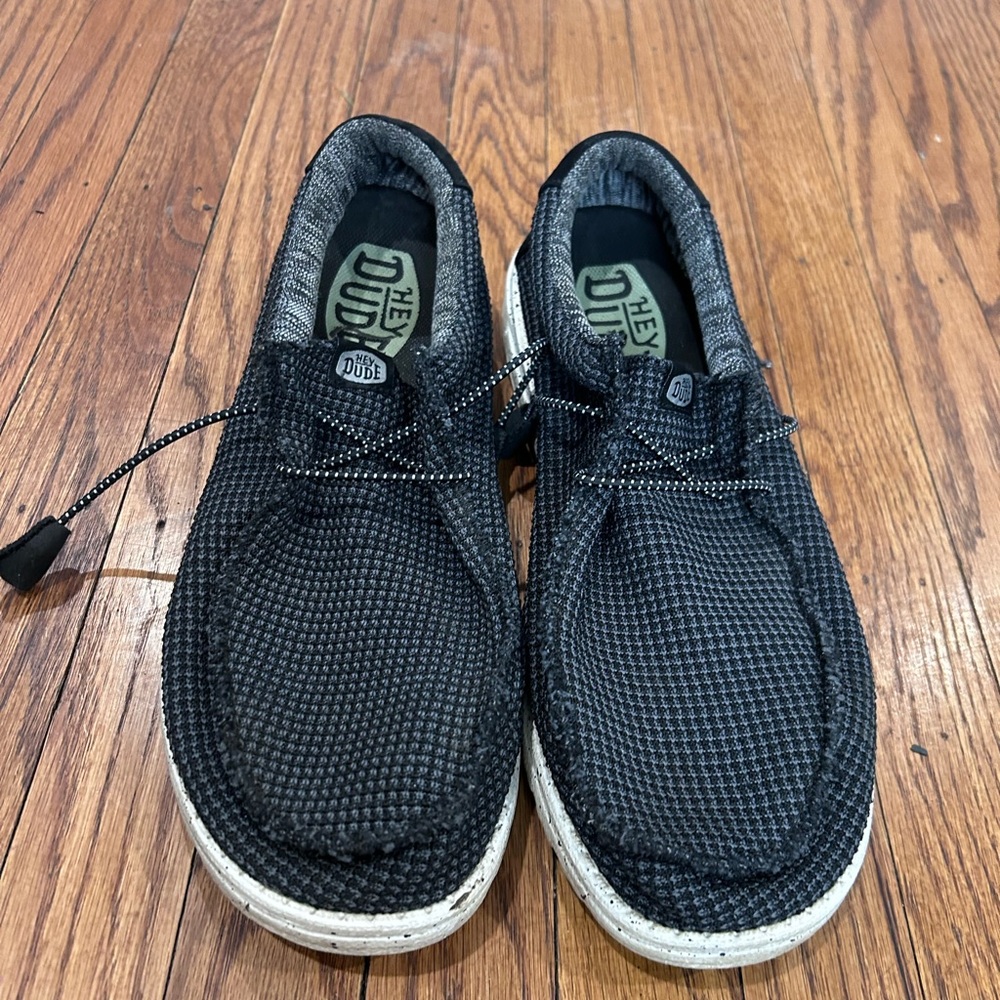 Hey Dude Black and White Casual Slip-On Shoes - Picture 3 of 8